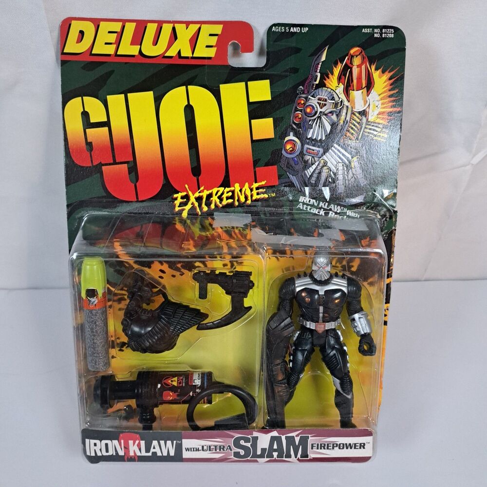 1995 GI JOE EXTREME IRON KLAW Battle Activated Assault Rocket Hasbro Kenner